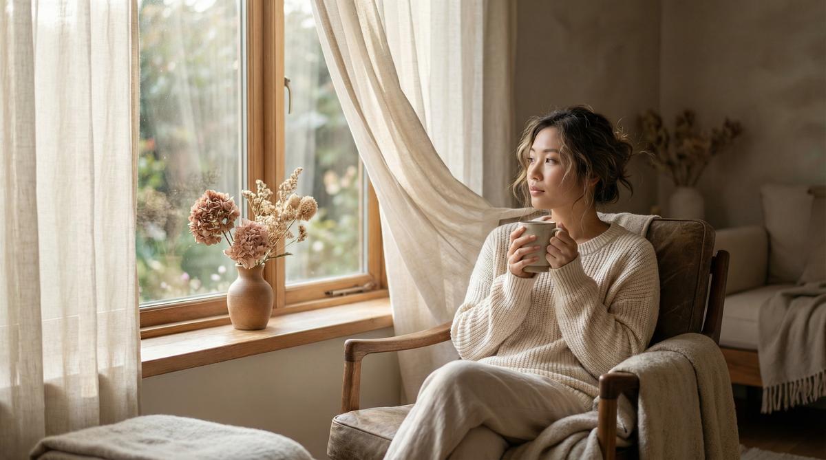 蘑菇视频品牌形象，女性疗愈生活场景，www.r2kvwlo4.cn